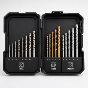 DRILL BIT SET 15PCS WOOD METAL MASONRY